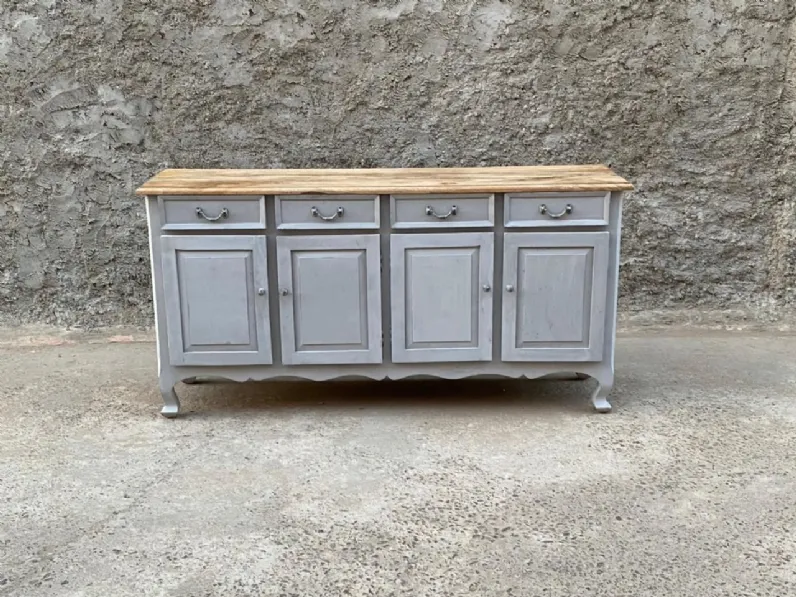 Madia Credenza maxi 4 ante 4 cassetti shabby nature e chic di Outlet etnico a prezzi outlet