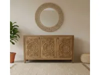 Madia Credenza namast� teak 3a di Outlet etnico in stile design scontata -33%