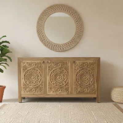 Madia Credenza namast� teak 3a di Outlet etnico in stile design scontata -33%