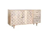 Madia di Outlet etnico in legno Credenza naturale 160 a prezzo scontato