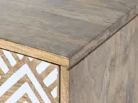 Madia di Outlet etnico in legno Credenza naturale 160 a prezzo scontato
