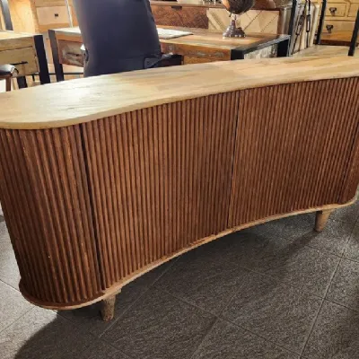 Madia Credenza ovale cashew  legno design  di Outlet etnico in stile design scontata -34%