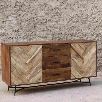 Madia Credenza rennes natural 150 in stile design di Outlet etnico in Offerta Outlet