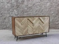 Mobile soggiorno modello Credenza rennes natural 3a di Outlet etnico a PREZZI OUTLET