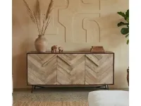 Madia di Outlet etnico in legno Credenza rennes natural 3a a prezzo Outlet