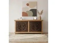 Madia di Outlet etnico in legno Credenza teak ric 180 a prezzo Outlet
