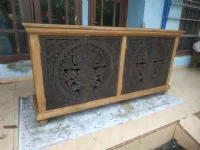 Madia di Outlet etnico in legno Credenza teak ric 180 a prezzo Outlet