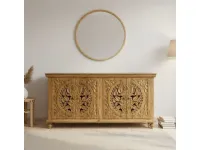 Madia Credenza teak ric intagliata 180 di Outlet etnico a prezzi convenienti