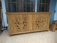 Madia Credenza teak ric intagliata 180 di Outlet etnico a prezzi convenienti