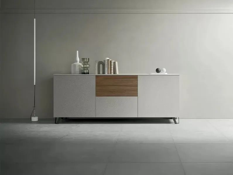 Mobile soggiorno modello Madia con modulo centrale di Artigianale a prezzo Outlet