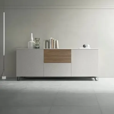 Mobile soggiorno modello Madia con modulo centrale di Artigianale a prezzo Outlet