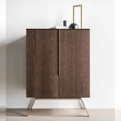Madia di Artigianale in laminato materico Noce in Offerta Outlet