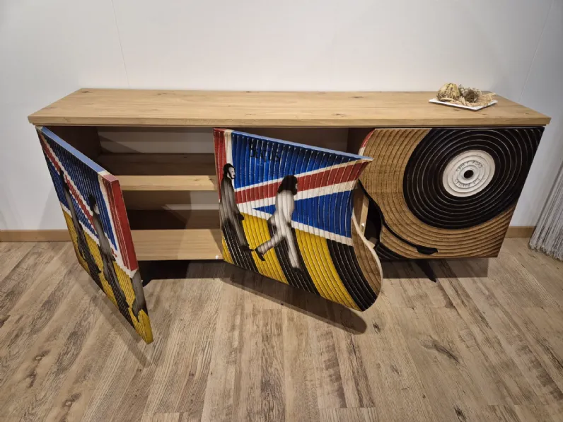 Madia di Artigianale in legno Liverpool a prezzo Outlet