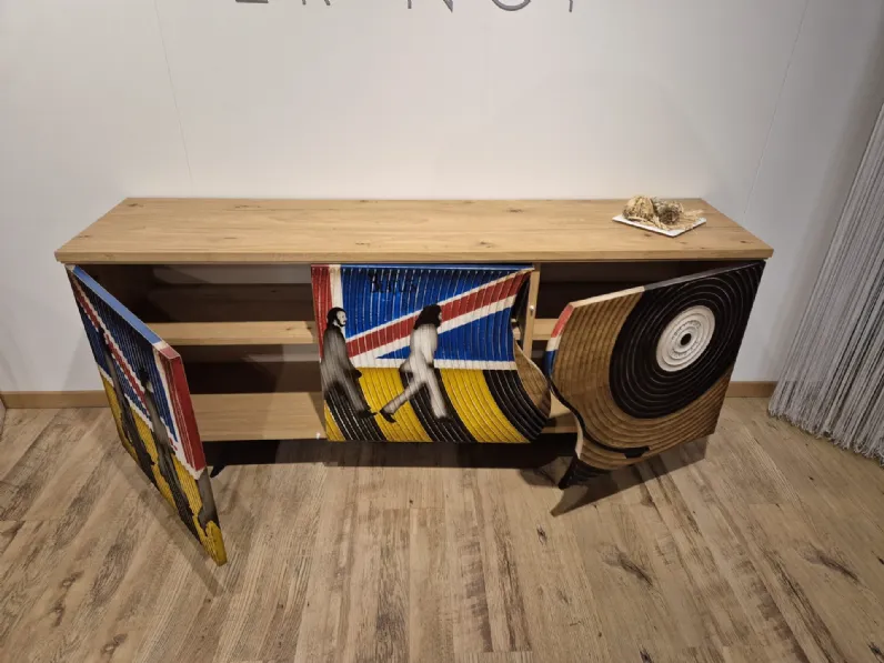 Madia di Artigianale in legno Liverpool a prezzo Outlet