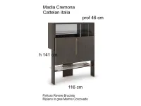 Mobile soggiorno modello Cremona di Cattelan italia in Offerta Outlet