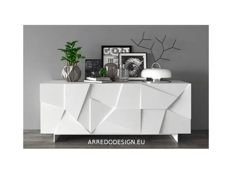 Madia di Dall'agnese in laccato opaco Concrete a prezzo Outlet