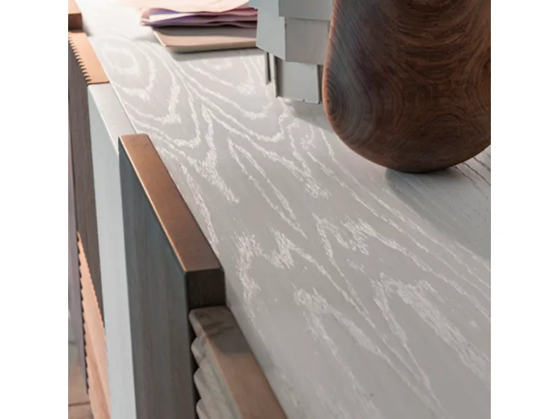 Madia in stile design Madia zero.16 white effetto grezzo di Devina nais scontata 