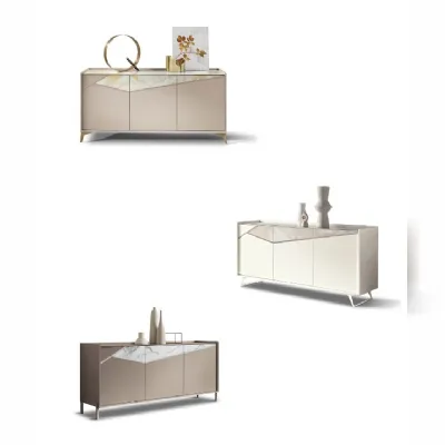 Madia di Gierre mobili in laminato opaco Trilogy 1 a prezzo Outlet