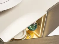 Madia di Minotti italia in vetro Groove  a prezzo riservato 