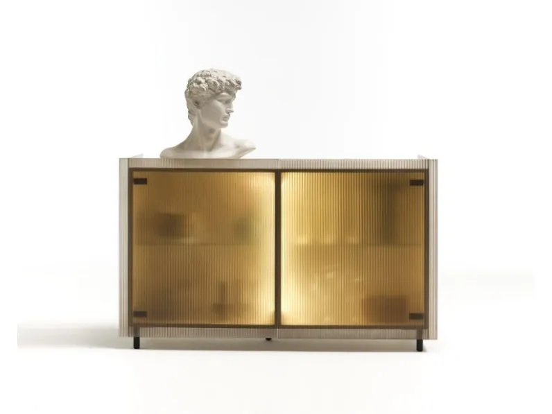 Madia di Minotti italia in vetro Groove  a prezzo riservato 