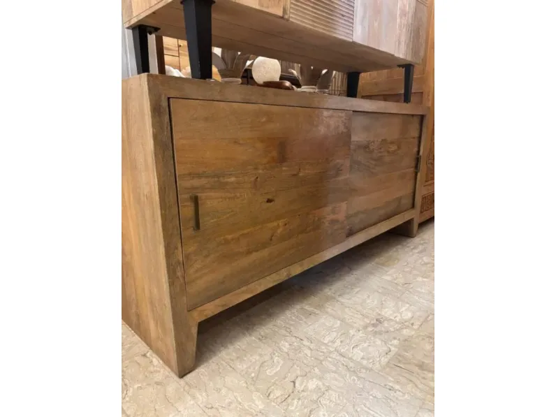 Madia in stile design Credenza legno acacia 180 di Outlet etnico a prezzo scontato