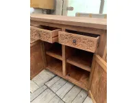 Madia Credenza madia teak riciclato 200  di Outlet etnico in stile design scontata -27%