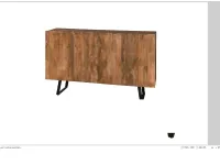 Madia di Outlet etnico in legno Credenza nature industrial minimal  zen  in Offerta Outlet