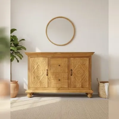 Madia di Outlet etnico in legno Credenza teak 2a-2css a prezzo scontato