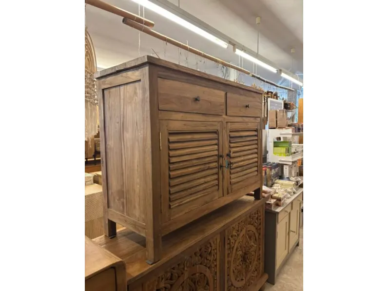 Madia Credenza teak riciclato 2a-2css di Outlet etnico a prezzi convenienti