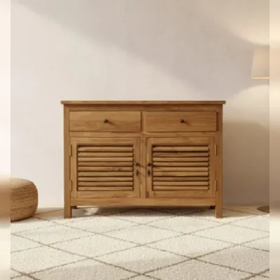 Madia di Outlet etnico in legno Credenza teak riciclato 2a-2css a prezzo Outlet
