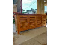 Madia in stile design Credenza teak riciclato 4a 180 cm di Outlet etnico a prezzo Outlet