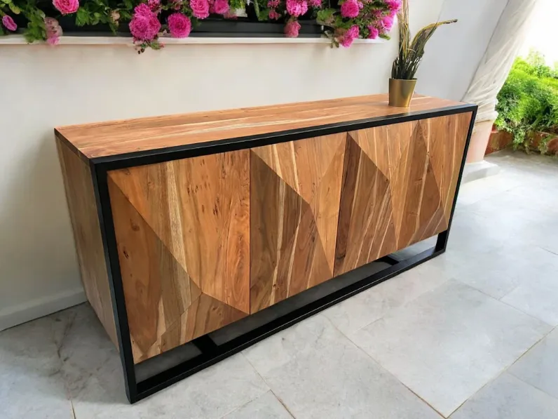 Madia in stile design Madia credenza tangram di Outlet etnico a prezzo scontato