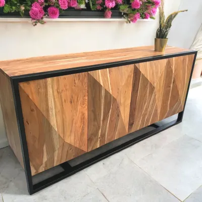 Madia in stile design Madia credenza tangram di Outlet etnico a prezzo scontato