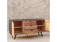 Madia in stile design Madia legno riciclato 150 di Outlet etnico in Offerta Outlet