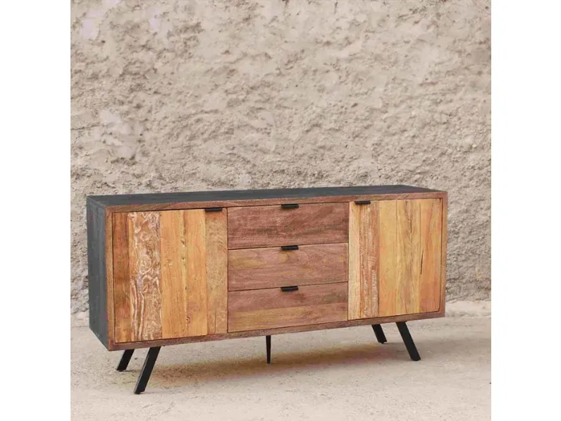 Madia in stile design Madia legno riciclato 150 di Outlet etnico in Offerta Outlet