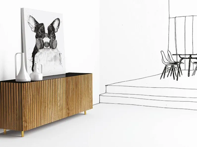 Madia in stile design Dorotea di Minotti italia in offerta 
