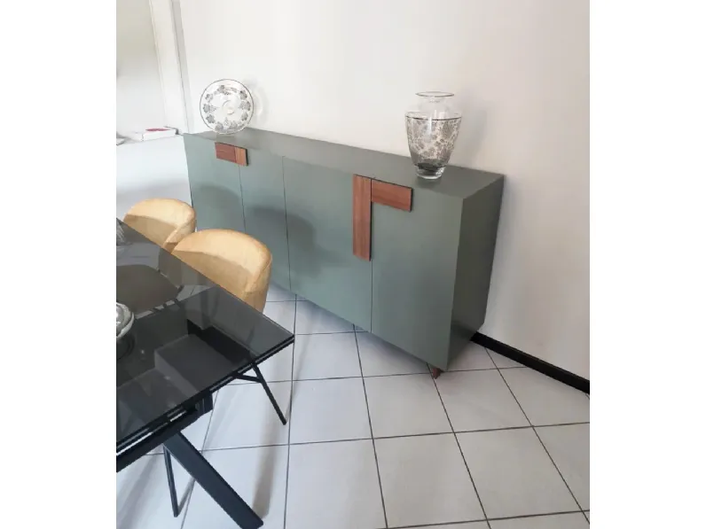 Madia di Pianca in laccato opaco Ginevra 203 x 45 x 95 a prezzo Outlet