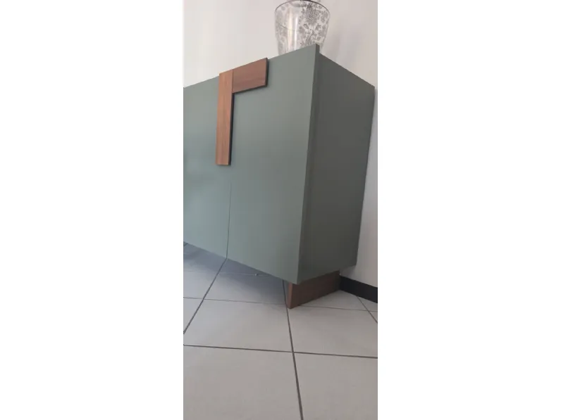 Madia di Pianca in laccato opaco Ginevra 203 x 45 x 95 a prezzo Outlet