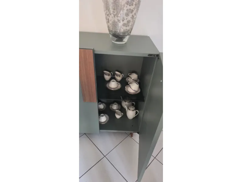 Madia di Pianca in laccato opaco Ginevra 203 x 45 x 95 a prezzo Outlet
