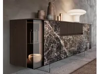 Mobile soggiorno modello Horizon glass 1035 di Mobilgam a PREZZI OUTLET