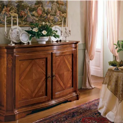 Madia in stile classico Credenza con ante parquet sagomata in promo sconto del 55% di Artigianale in offerta