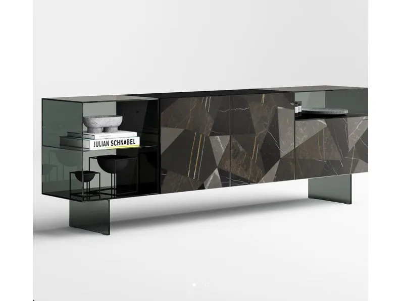 Mobile soggiorno modello 36e8 glass limited edition di Lago a PREZZI OUTLET