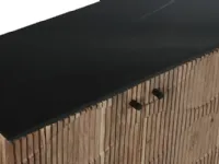 Mobile soggiorno modello Credenza acacia marmo 175 di Outlet etnico a prezzo scontato