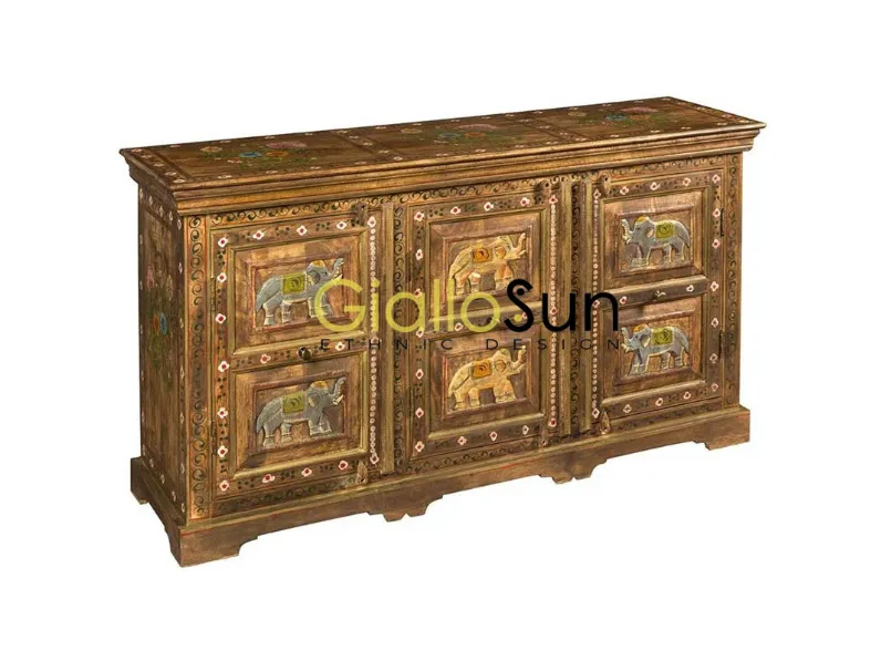 Madia Credenza elephant 3 ante di Outlet etnico a prezzi convenienti