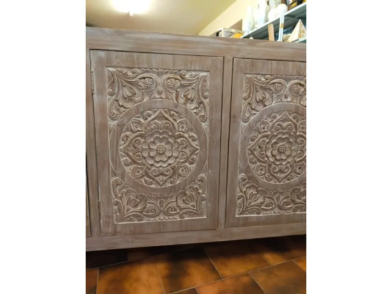 Vendita Madia Credenza etnica Namastè decapata 3a. Design Outlet etnico