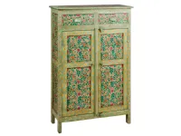 Madia modello Credenza frida alta verde di Outlet etnico a PREZZI OUTLET