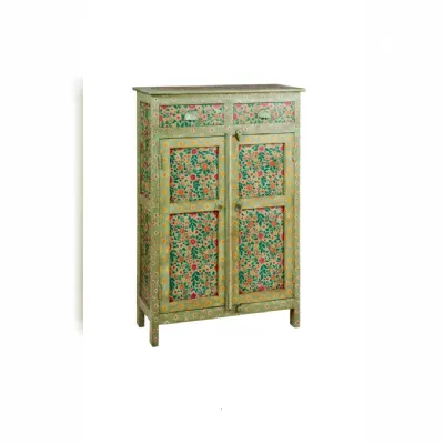 Madia modello Credenza frida alta verde di Outlet etnico a PREZZI OUTLET