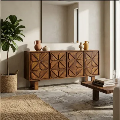 Madia in stile design Credenza geometric 4a di Outlet etnico a prezzo Outlet