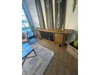 Mobile soggiorno modello Credenza metallo e legno  di Dialma brown a prezzo Outlet