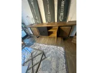 Mobile soggiorno modello Credenza metallo e legno  di Dialma brown a prezzo Outlet